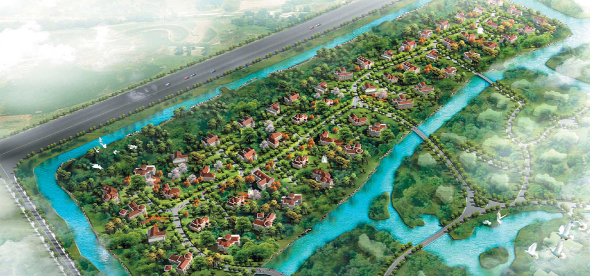 上海佘山月湖山庄二期规划建筑景观设计项目