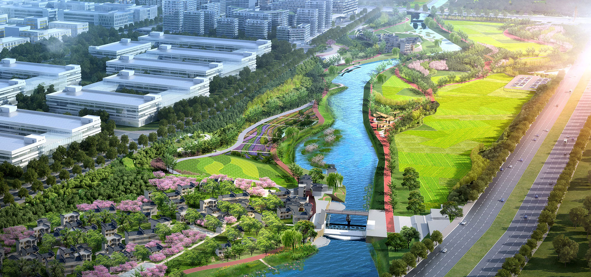 鹰潭高新区智联小镇起步区绿地及白露河两岸景观设计